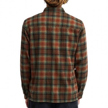 BILLABONG OFFSHORE FLANNEL LS SHIRT DARK CEDAR