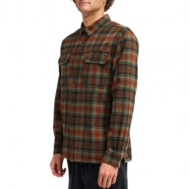 BILLABONG OFFSHORE FLANNEL LS SHIRT DARK CEDAR