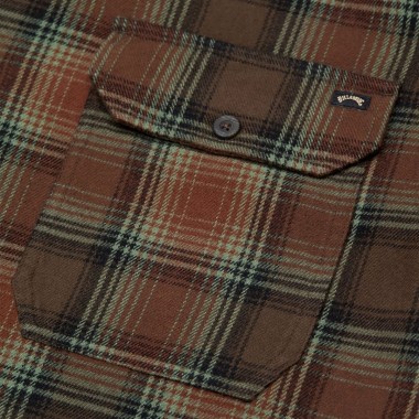 BILLABONG OFFSHORE FLANNEL LS SHIRT DARK CEDAR