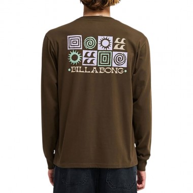 BILLABONG SEGMENT LS TEE DARK CEDAR