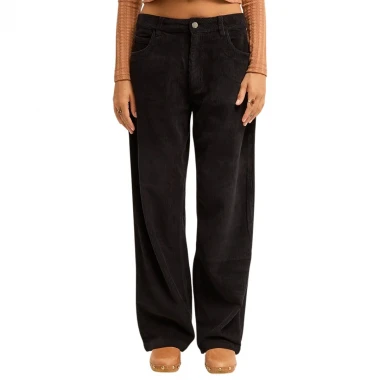 BILLABONG MIDTOWN W CORD PANTS BLACK PEBBLE