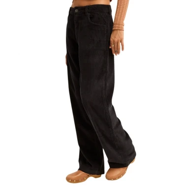 BILLABONG MIDTOWN W CORD PANTS BLACK PEBBLE