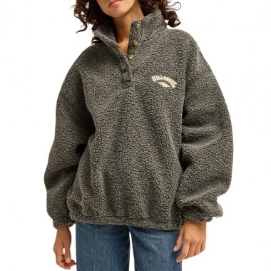 BILLABONG RUN THE ROAD W SHERPA PULLOVER OFF BLACK