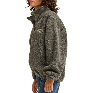 BILLABONG RUN THE ROAD W SHERPA PULLOVER OFF BLACK