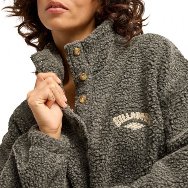 BILLABONG RUN THE ROAD W SHERPA PULLOVER OFF BLACK