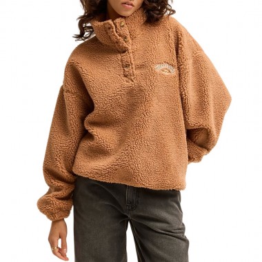 BILLABONG RUN THE ROAD W SHERPA PULLOVER SUGAR ALMOND