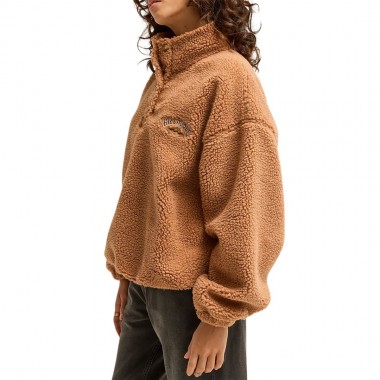 BILLABONG RUN THE ROAD W SHERPA PULLOVER SUGAR ALMOND