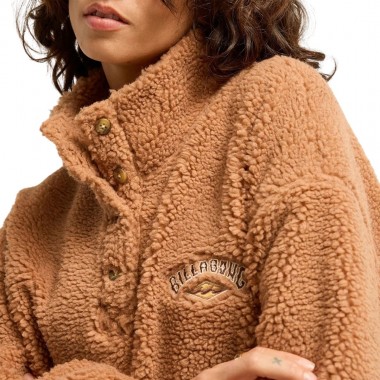 BILLABONG RUN THE ROAD W SHERPA PULLOVER SUGAR ALMOND