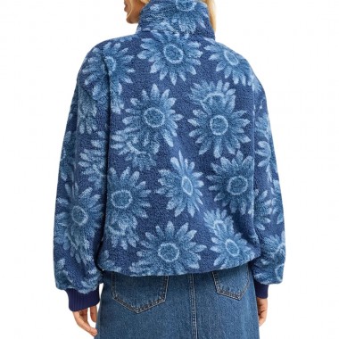 BILLABONG TIME OFF W HALF ZIP SHERPA PULLOVER TRUE NAVY