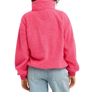 BILLABONG TIME OFF W HALF ZIP SHERPA PULLOVER PARADISE PINK