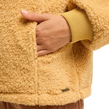 BILLABONG TIME OFF W HALF ZIP SHERPA PULLOVER CURRY