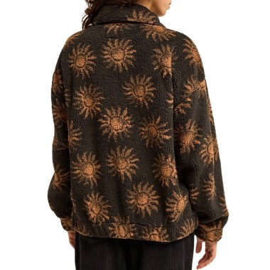 BILLABONG FIRST LIGHT W FULL ZIP SHERPA PULLOVER BLACK SANDS