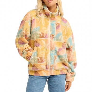 BILLABONG FIRST LIGHT W FULL ZIP SHERPA PULLOVER WHITE CAP