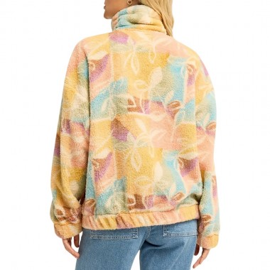 BILLABONG FIRST LIGHT W FULL ZIP SHERPA PULLOVER WHITE CAP
