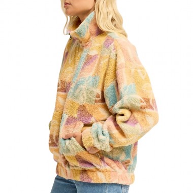 BILLABONG FIRST LIGHT W FULL ZIP SHERPA PULLOVER WHITE CAP