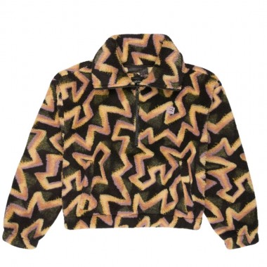 BILLABONG BARRA W HALF ZIP SHERPA PULLOVER BLACK SANDS