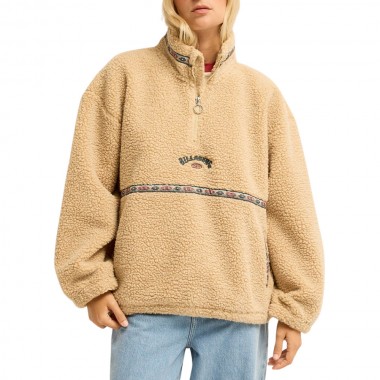 BILLABONG STONE TOWN W SHERPA PULLOVER OAT