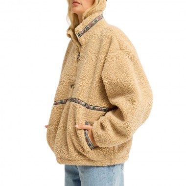 BILLABONG STONE TOWN W SHERPA PULLOVER OAT