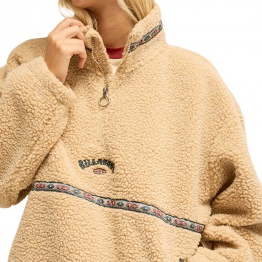 BILLABONG STONE TOWN W SHERPA PULLOVER OAT