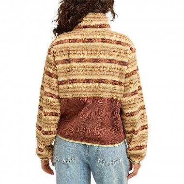 BILLABONG ROCK JETTY W SHERPA ZIP PULLOVER ESPRESSO