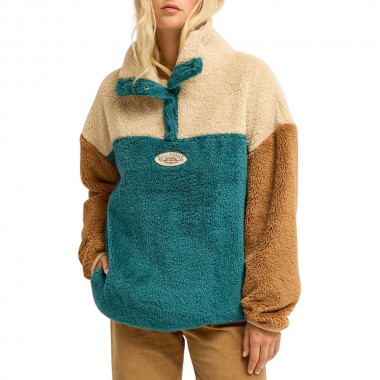 BILLABONG SINCE 73 VIBES W SHERPA PULLOVER COLONIAL BLUE
