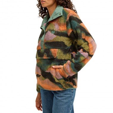 BILLABONG SWITCHBACK W SHERPA PULLOVER BLACK MULTI