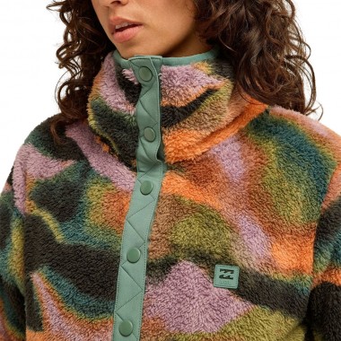 BILLABONG SWITCHBACK W SHERPA PULLOVER BLACK MULTI