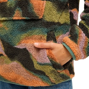 BILLABONG SWITCHBACK W SHERPA PULLOVER BLACK MULTI