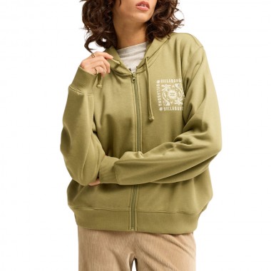 BILLABONG ALWAYS LOOKING W ZIP HOODIE ARMY GREEN