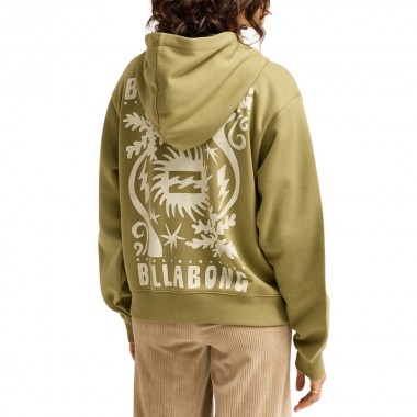 BILLABONG ALWAYS LOOKING W ZIP HOODIE ARMY GREEN