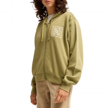 BILLABONG ALWAYS LOOKING W ZIP HOODIE ARMY GREEN