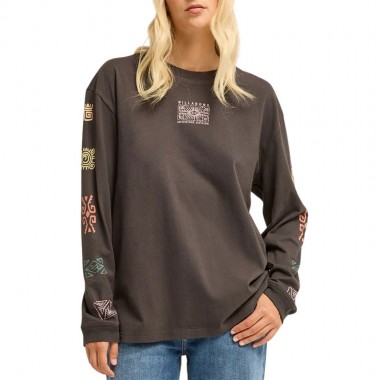 BILLABONG ADIV STAMP W LS TEE BLACK SANDS
