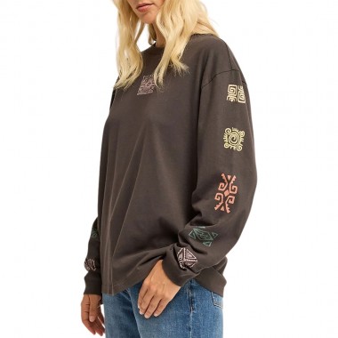 BILLABONG ADIV STAMP W LS TEE BLACK SANDS