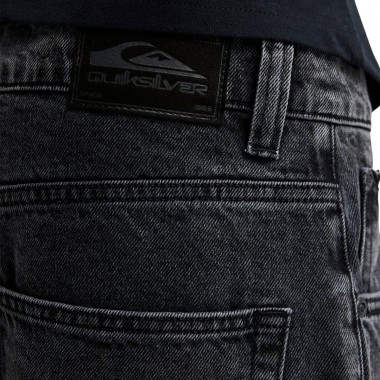 QUIKSILVER QUIKSILVER BAGGY DENIM PANTS BLACK BLACK USED