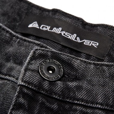 QUIKSILVER QUIKSILVER BAGGY DENIM PANTS BLACK BLACK USED