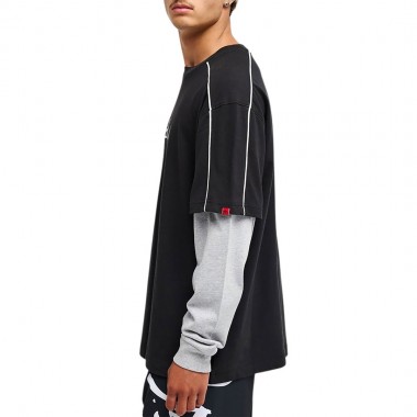 QUIKSILVER YG DOUBLE LAYER LS TEE BLACK