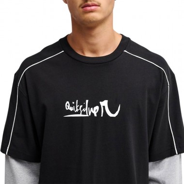 QUIKSILVER YG DOUBLE LAYER LS TEE BLACK