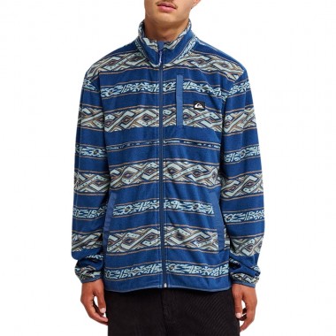 QUIKSILVER NO DESTINATION ZIP FLEECE DARK DENIM GLEEBROOK