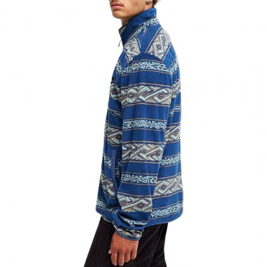 QUIKSILVER NO DESTINATION ZIP FLEECE DARK DENIM GLEEBROOK