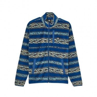 QUIKSILVER NO DESTINATION ZIP FLEECE DARK DENIM GLEEBROOK
