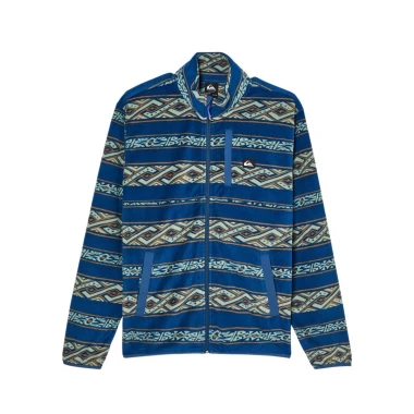 QUIKSILVER NO DESTINATION ZIP FLEECE DARK DENIM GLEEBROOK