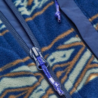 QUIKSILVER NO DESTINATION ZIP FLEECE DARK DENIM GLEEBROOK
