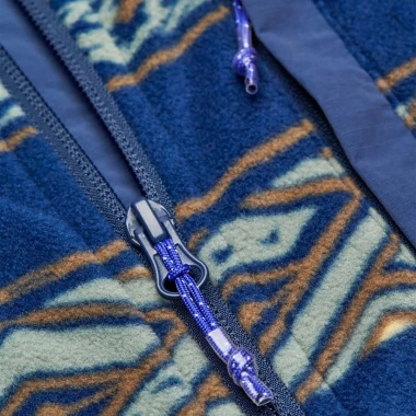 QUIKSILVER NO DESTINATION ZIP FLEECE DARK DENIM GLEEBROOK
