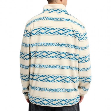 QUIKSILVER NO DESTINATION HALF SNAP FLEECE QUIK LIFE STRIPE PT