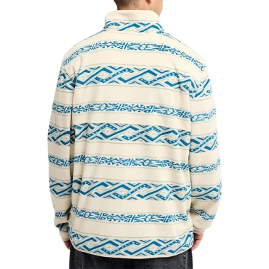 QUIKSILVER NO DESTINATION HALF SNAP FLEECE QUIK LIFE STRIPE PT