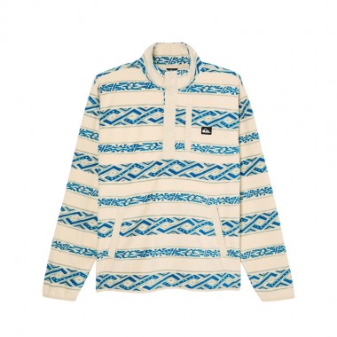 QUIKSILVER NO DESTINATION HALF SNAP FLEECE QUIK LIFE STRIPE PT