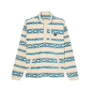 QUIKSILVER NO DESTINATION HALF SNAP FLEECE QUIK LIFE STRIPE PT