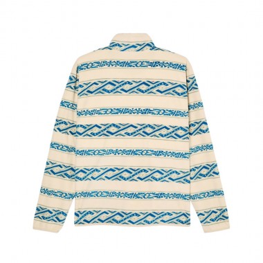 QUIKSILVER NO DESTINATION HALF SNAP FLEECE QUIK LIFE STRIPE PT