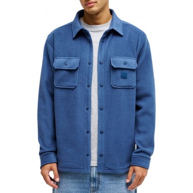 QUIKSILVER VENTURE POLAR FLEECE LS SHIRT DARK DENIM