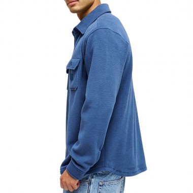 QUIKSILVER VENTURE POLAR FLEECE LS SHIRT DARK DENIM